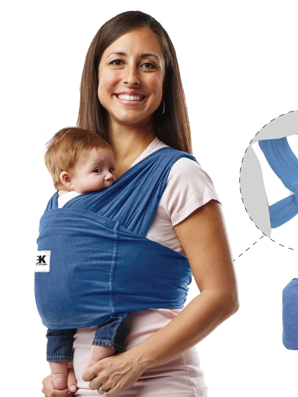 Baby KTan Soft Blue  Wrap  - Comfortable Hands-Free Sling